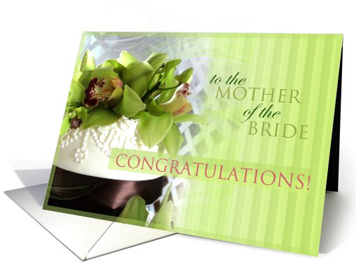 Congratulations to the mother of the bride card (469771)