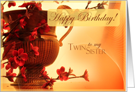 Happy Birthday Twin Sister card