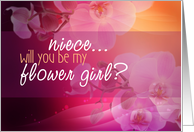 Niece Will you be my flower girl? card