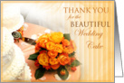 Thankyou for the Wedding Cake Orange Roses card