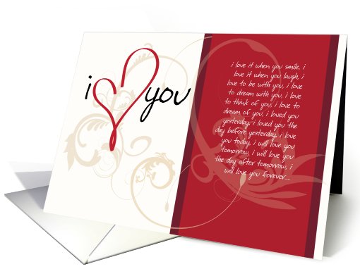 I love you Valentine card (559728)