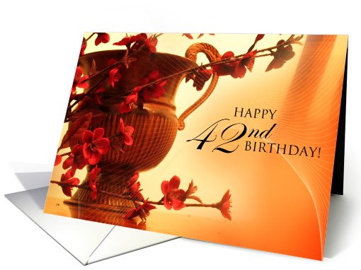 Happy 42nd Birthday card (573443)