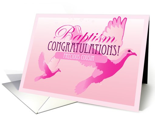 Baptism Congrats Precious Cousin card (574075)
