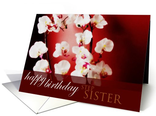 Happy Birthday Step-sister card (575988)