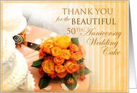 Thank You for 50th Wedding Anniversary Cake card