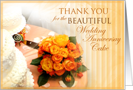 Thank You for Wedding Anniversary Cake card