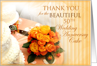 Thank You for 50th Wedding Anniversary Cake card