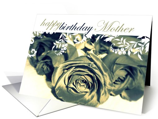 Happy Birthday Mother Roses card (621807)