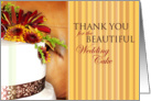 Thank You for the beautiful wedding cake card