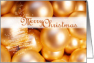 Merry Christmas Gold Ornaments card