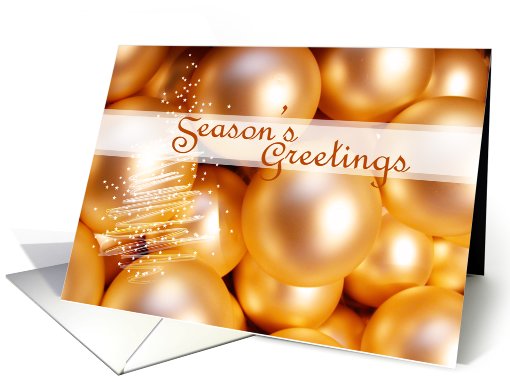 Season's Greetings Gold Ornaments card (725876)