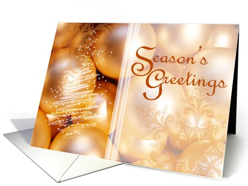 Season's Greetings Gold Ornaments card (725877)