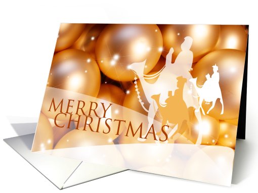 Merry Christmas Wise men Gold card (730711)
