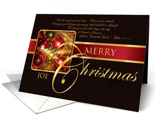Merry Christmas Joe card (730726)
