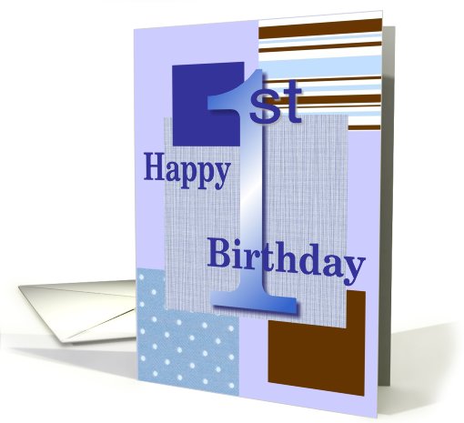 First Birthday Blocks card (467114)