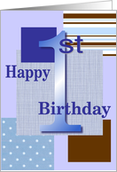 First Birthday Blocks card
