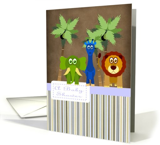 Jungle Baby shower-Boy card (585138)
