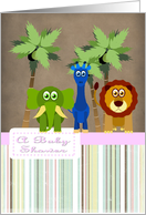 Jungle Baby shower- Girl card