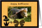 Halloween White Tiger & African Lion card