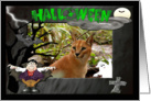 Halloween Caracal Lynx card