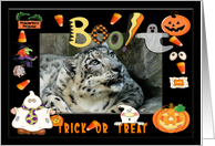 Halloween Snow Leopard card