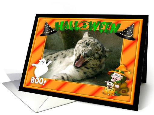 Halloween Snow Leopard card (482318)