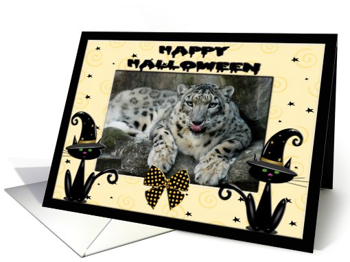 Halloween Snow Leopard card (482319)