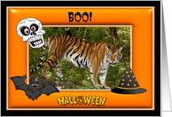 Halloween Bengal Tiger card