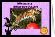 Halloween Bengal Tiger card