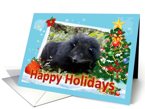 Bear Cat Happy Holidays card (510529)