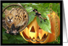 African Serval Halloween Card
