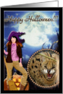 African Serval Halloween Card