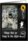 Snow Leopard Halloween Card