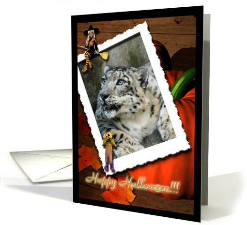 Snow Leopard Halloween card (511444)