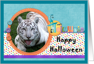 White Tiger Halloween Card