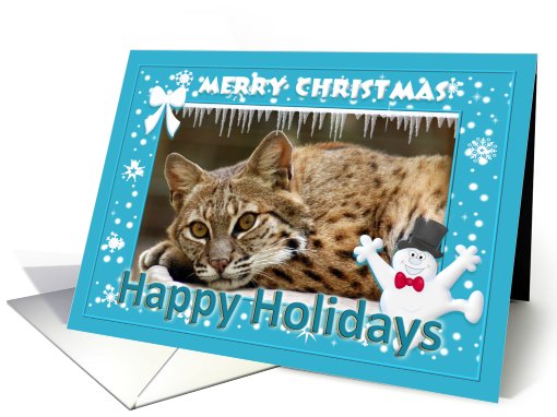 Bobcat Christmas Happy Holidays card (511580)