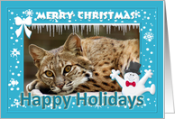 Bobcat Christmas Happy Holidays Card