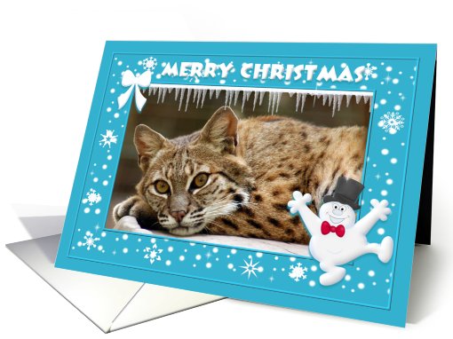 Bobcat Christmas Happy Holidays card (511582)