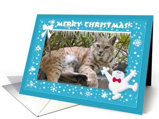 Bobcat Christmas Happy Holidays card (511604)
