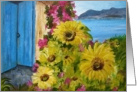 Sunflowers painting card