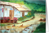Country House- Oil Painting card