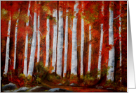 Aspen trees in the Fall card