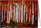 Aspen trees in the Fall card