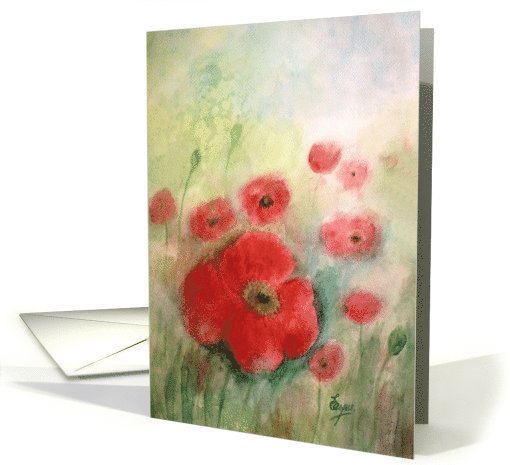 Red Poppies card (662274)