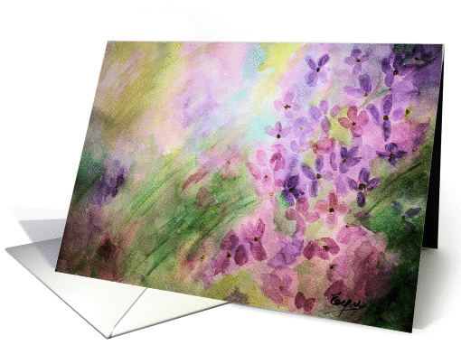 Lilas in the Garden card (680705)