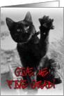 CONGRATS GRADUATE! Black cat high five card