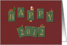 New Year Happy 2012 card