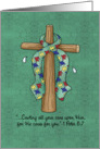 Autism Awareness Ribbon and Cross card