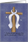 Prostate Cancer Awareness Ribbon and Cross card