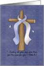 Cancer Awareness Ribbon and Cross card